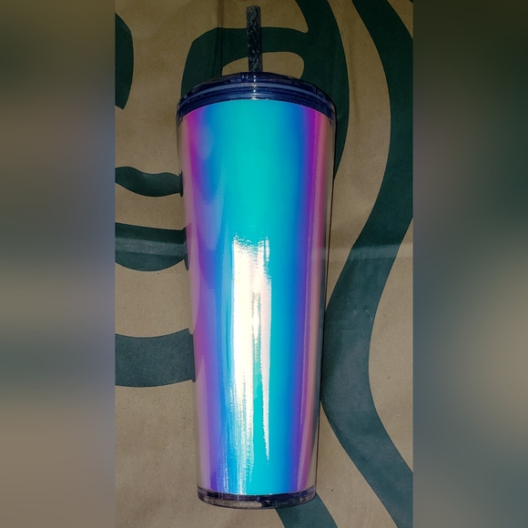 5. Starbucks 24oz Iridescent Tumbler with straw - Picture 4 of 6